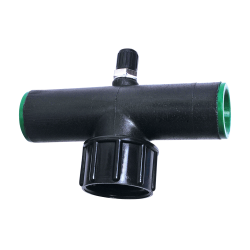 Compression X 3/4" Swivel Tee WScrader Valve & Screen