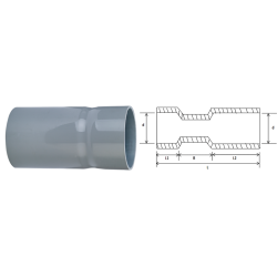 PVC One End Long Repair Coupler