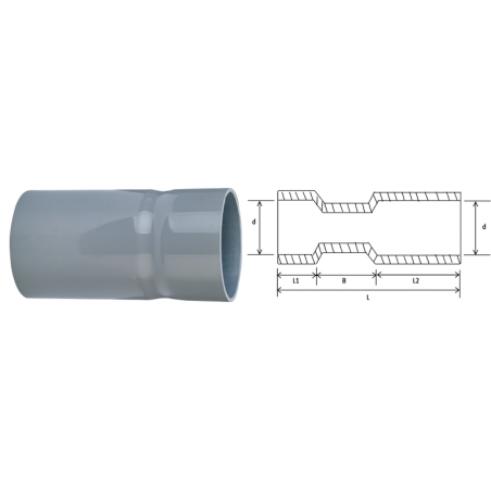 PVC One End Long Repair Coupler