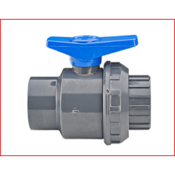 PVC SINGLE UNION BALL VALVE TEFLON SEAL CODE- SUV50TSW