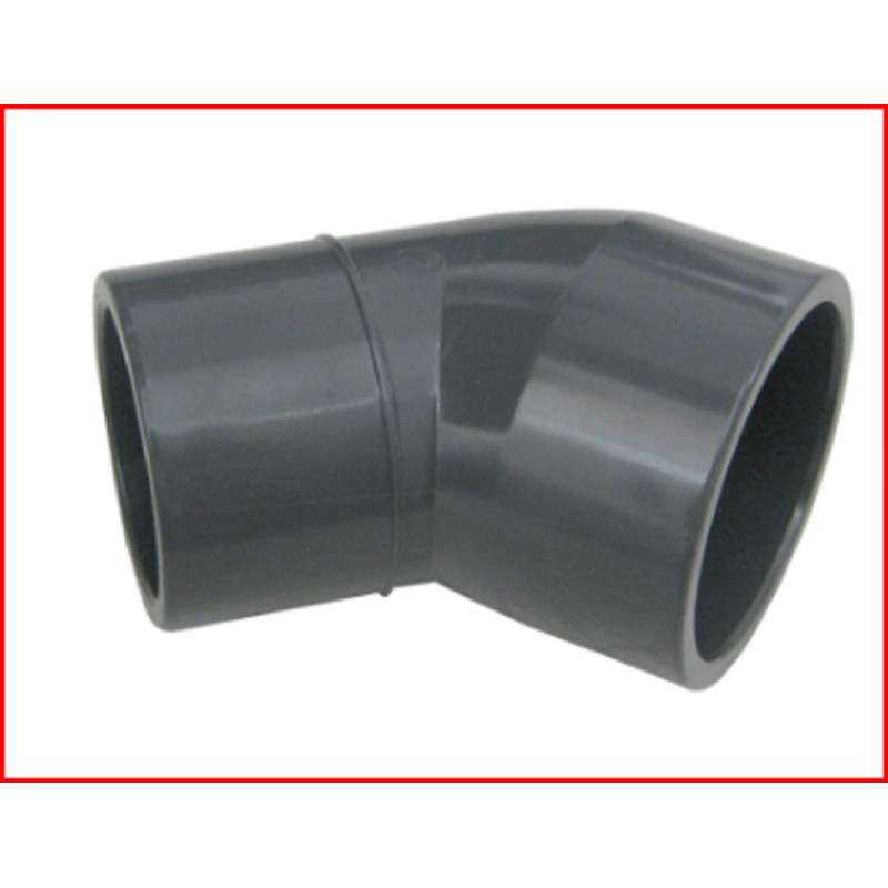 PVC REDUCING ELBOW 45 PN 10 CODE-PRE4505040